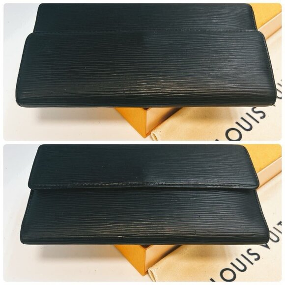 Authentic Louis Vuitton Porte Tresor International Trifold Epi Leather Wallet - Picture 5 of 10
